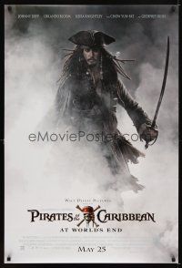 4k490 PIRATES OF THE CARIBBEAN: AT WORLD'S END advance DS 1sh '07 Johnny Depp as Captain Jack!
