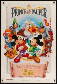 4k501 RESCUERS DOWN UNDER/PRINCE & THE PAUPER DS pauper style 1sh '90 Mickey, Goofy, Donald, Pluto!