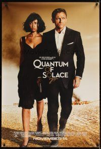4k513 QUANTUM OF SOLACE advance DS 1sh '08 Daniel Craig as James Bond + sexy Olga Kurylenko!