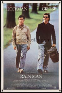 4k520 RAIN MAN 1sh '88 Tom Cruise & autistic Dustin Hoffman, directed by Barry Levinson!