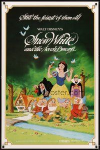 4k570 SNOW WHITE & THE SEVEN DWARFS 1sh R83 Walt Disney animated cartoon fantasy classic!