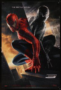 4k583 SPIDER-MAN 3 teaser DS 1sh '07 Sam Raimi, Tobey Maguire in red & black costumes!