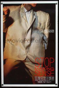4k596 STOP MAKING SENSE 1sh '84 Jonathan Demme, Talking Heads, close-up of David Byrne's suit!