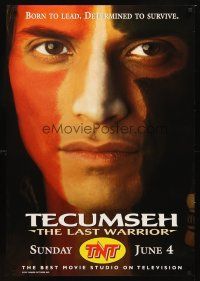4k615 TECUMSEH: THE LAST WARRIOR TV 1sh '95 cool image of painted Jesse Borrego in title role!