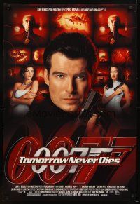 4k640 TOMORROW NEVER DIES DS 1sh '97 Pierce Brosnan as James Bond 007, Michelle Yeoh, Teri Hatcher!