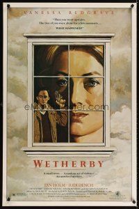 4k679 WETHERBY red title style 1sh '85 David Hare, art of pretty Vanessa Redgrave in window!