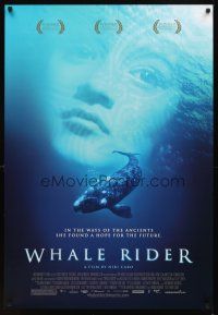 4k680 WHALE RIDER DS 1sh '03 cool different image of Keisha Castle-Hughes!