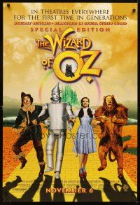 4k692 WIZARD OF OZ advance DS 1sh R98 Victor Fleming, Judy Garland all-time classic!