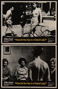 4h997 WHAT DO YOU SAY TO A NAKED LADY 2 LCs '70 Allen Funt's first Candid Camera feature film!