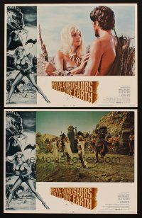 4h998 WHEN DINOSAURS RULED THE EARTH 2 LCs '71 sexy cavewoman Victoria Vetri full-length & close up!