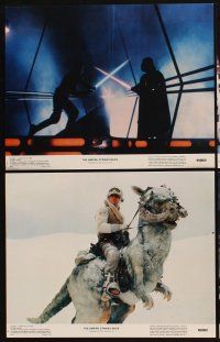 4h217 EMPIRE STRIKES BACK 8 color 11x14 stills '80 George Lucas classic, wonderful images w/slugs!