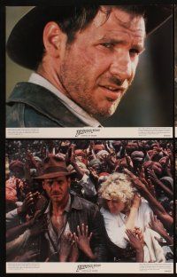 4h362 INDIANA JONES & THE TEMPLE OF DOOM 8 color 11x14 stills '84 Harrison Ford, Spielberg