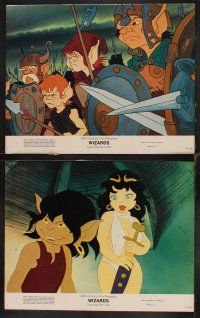 4h876 WIZARDS 7 color 11x14 stills '77 Ralph Bakshi directed animation, cool fantasy images!
