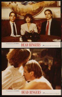 4h179 DEAD RINGERS 8 English LCs '88 Jeremy Irons & Genevieve Bujold, directed by David Cronenberg!