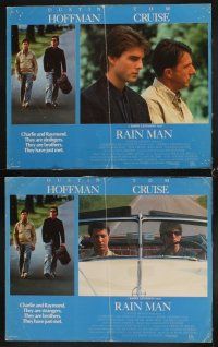4h551 RAIN MAN 8 English LCs '88 Tom Cruise & autistic Dustin Hoffman, directed by Barry Levinson!