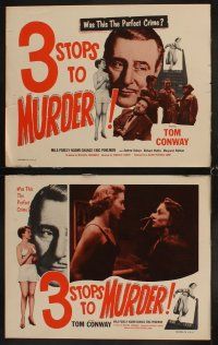 4h032 3 STOPS TO MURDER 8 LCs '53 Tom Conway, Mila Parely, Naomi Chance, Terence Fisher!