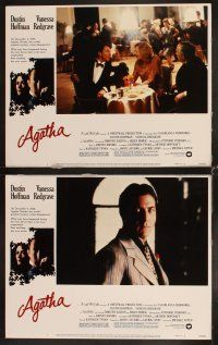4h041 AGATHA 8 LCs '79 images of Dustin Hoffman & Vanessa Redgrave as Christie!