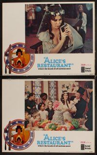 4h045 ALICE'S RESTAURANT 8 int'l LCs '69 Arlo Guthrie, musical comedy directed by Arthur Penn!