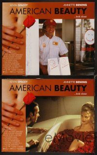 4h918 AMERICAN BEAUTY 4 LCs '99 Sam Mendes Academy Award winner, Kevin Spacey, Mena Suvari