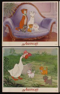 4h815 ARISTOCATS 7 LCs R87 Walt Disney feline jazz musical cartoon, great images!