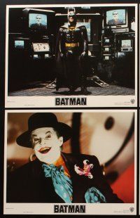 4h069 BATMAN 8 LCs '89 Michael Keaton, Jack Nicholson, Kim Basinger, directed by Tim Burton!