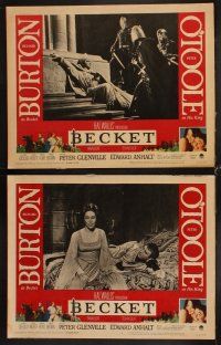4h074 BECKET 8 LCs '64 Richard Burton in title role & Felix Aylmer as the Archbishop of Canterbury!