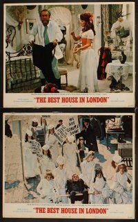 4h078 BEST HOUSE IN LONDON 8 LCs '69 David Hemmings, Joanna Pettet, George Sanders, x-rated!
