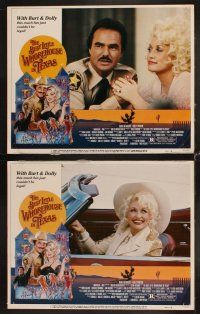 4h079 BEST LITTLE WHOREHOUSE IN TEXAS 8 LCs '82 Burt Reynolds, Dolly Parton, Dom DeLuise!