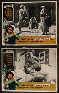 4h096 BLOODY MAMA 8 LCs '70 Roger Corman, AIP, crazy Shelley Winters, Don Stroud, Pat Hingle