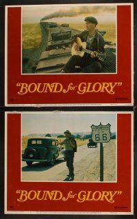 4h104 BOUND FOR GLORY 8 LCs '76 David Carradine as folk singer Woody Guthrie!