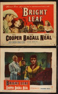 4h112 BRIGHT LEAF 8 LCs '50 Gary Cooper & sexy Lauren Bacall, directed by Michael Curtiz!