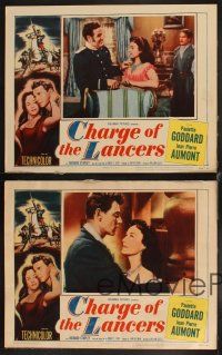 4h926 CHARGE OF THE LANCERS 4 LCs '54 sexy Paulette Goddard & Jean Pierre Aumont!