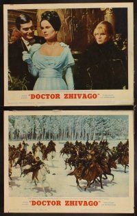 4h198 DOCTOR ZHIVAGO 8 LCs '65 Omar Sharif, Julie Christie, David Lean English epic, Terpning art!