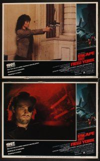 4h224 ESCAPE FROM NEW YORK 8 LCs '81 Kurt Russell, Adrienne Barbeau, Stanton, Borgnine, Carpenter