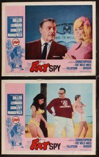 4h238 FAT SPY 8 LCs '66 Phyllis Diller, sexy Jayne Mansfield, Brian Donlevy, a blast of laffs!
