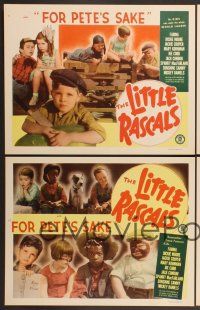 4h933 FOR PETE'S SAKE complete set of 4 LCs R51 Little Rascals, great images of Our Gang members!