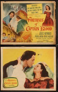 4h258 FORTUNES OF CAPTAIN BLOOD 8 LCs '50 swashbuckler Louis Hayward, sexy Patricia Medina