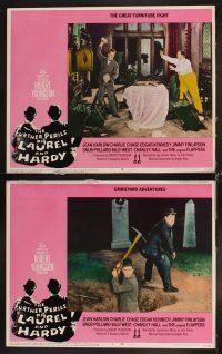 4h269 FURTHER PERILS OF LAUREL & HARDY 8 LCs '67 Ollie tries to stop Stan from breaking dishes!