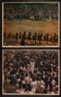 4h272 GANDHI 8 LCs '82 Ben Kingsley as The Mahatma, directed by Richard Attenborough!