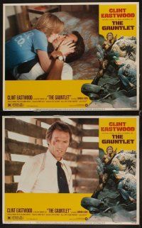 4h273 GAUNTLET 8 LCs '77 Clint Eastwood & Sondra Locke, border art by Frank Frazetta!