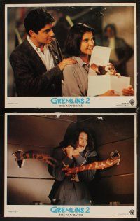 4h301 GREMLINS 2 8 LCs '90 special effects images with monsters & Gizmo, Phoebe Cates, Galligan