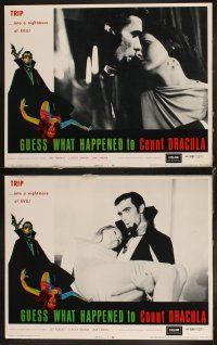 4h305 GUESS WHAT HAPPENED TO COUNT DRACULA 8 LCs '70 cool vampire images, trip into a nightmare!