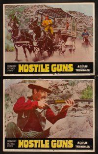 4h340 HOSTILE GUNS 8 LCs '67 George Montgomery, Yvonne De Carlo, Tab Hunter, Brian Donlevy