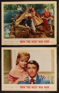 4h342 HOW THE WEST WAS WON 8 LCs '64 John Ford, Hathaway & Marshall epic, images of all-star cast!