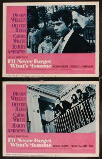 4h355 I'LL NEVER FORGET WHAT'S'ISNAME 8 LCs '68 Orson Welles, sexy Carol White, Michael Winner!