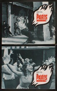 4h367 IS PARIS BURNING 8 LCs '66 Rene Clement's Paris brule-t-il, World War II all-star cast!