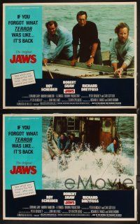 4h936 JAWS 4 LCs '75 Steven Spielberg's classic, Roy Scheider, Richard Dreyfuss!