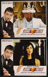 4h380 JOHNNY ENGLISH 8 LCs '03 Rowan Atkinson, sexy Natalie Imbruglia, John Malkovich, spy spoof!