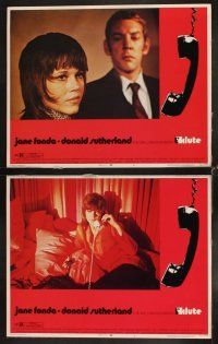 4h850 KLUTE 7 LCs '71 Donald Sutherland helps intended murder victim & call girl Jane Fonda!