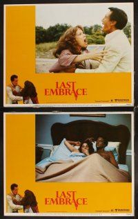 4h399 LAST EMBRACE 8 LCs '79 Roy Scheider & Janet Margolin, directed by Jonathan Demme!